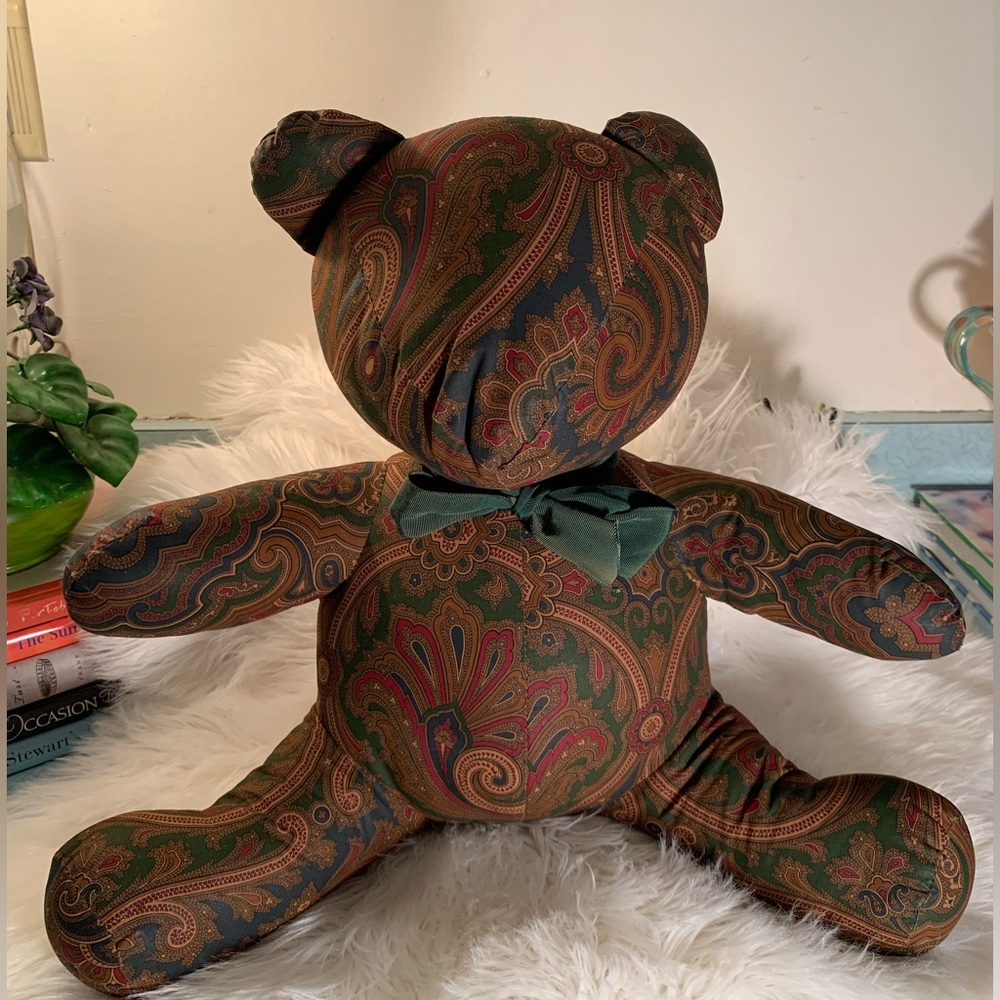 Ralph Lauren Teddy Bear in Elizabeth Paisley. Vintage. EUC